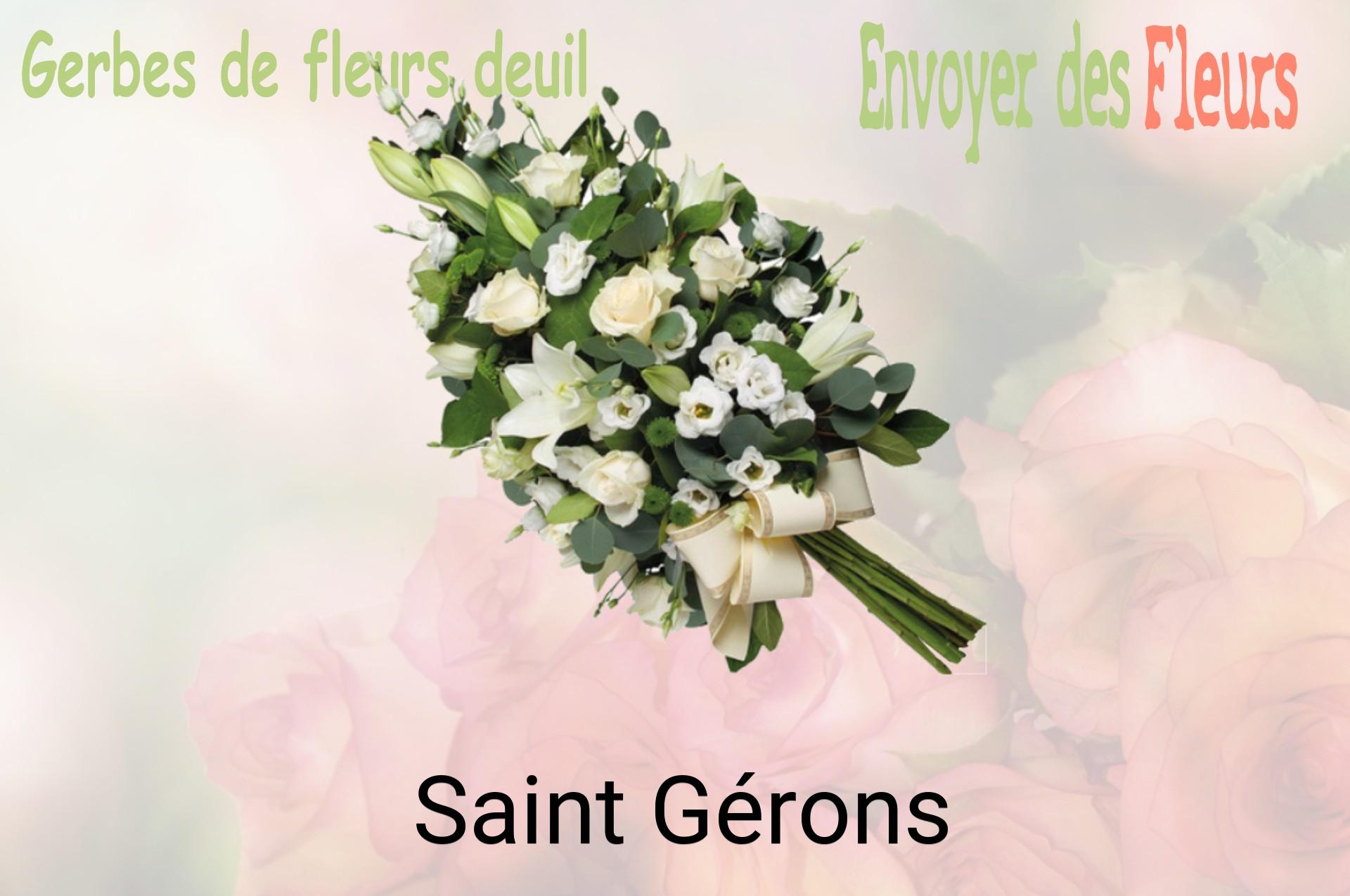 Gerbe de fleurs de deuil livrée à Saint-Gérons